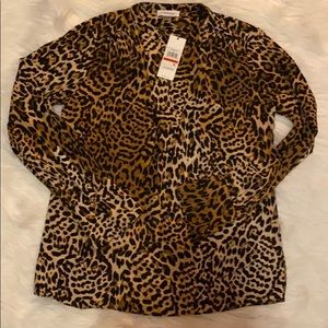 NWT-Calvin Klein animal print blouse
